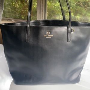 Black Leather Kate Spade Tote Style Purse